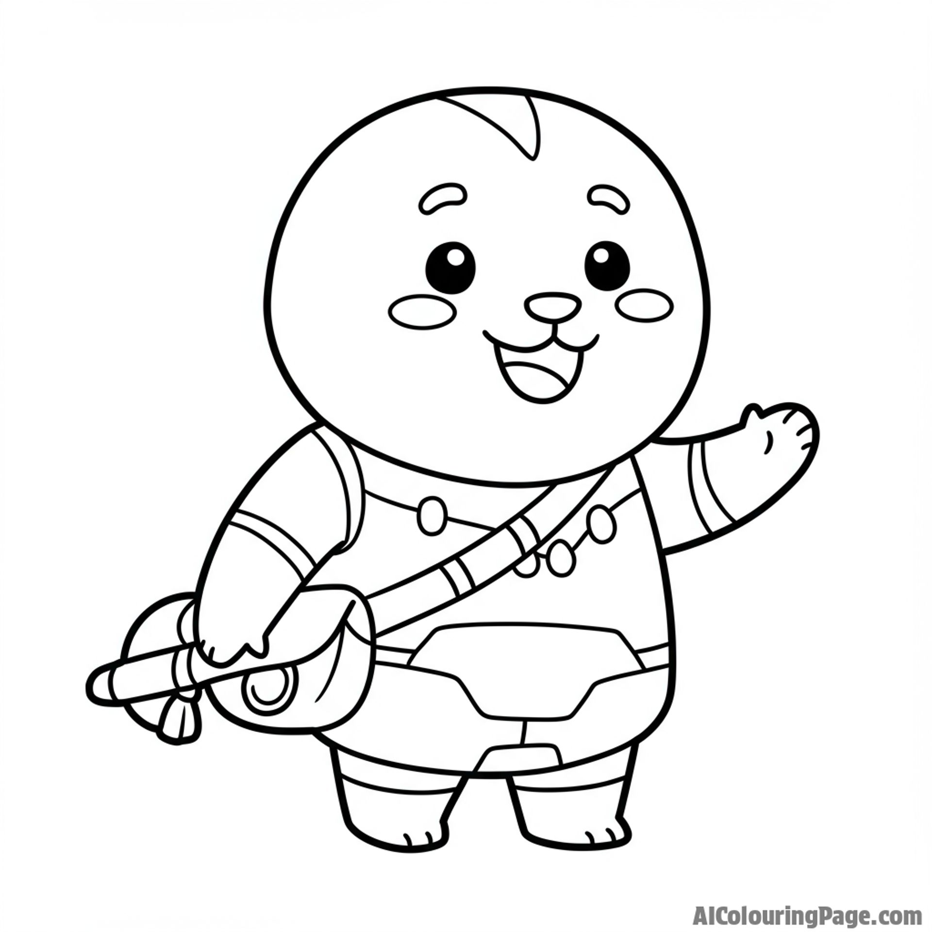 A smiling boba ready for adventure.