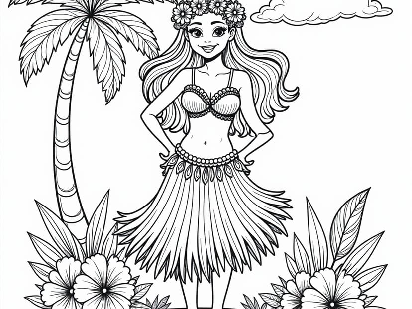 Free Hawaii Coloring Pages – free printable coloring page