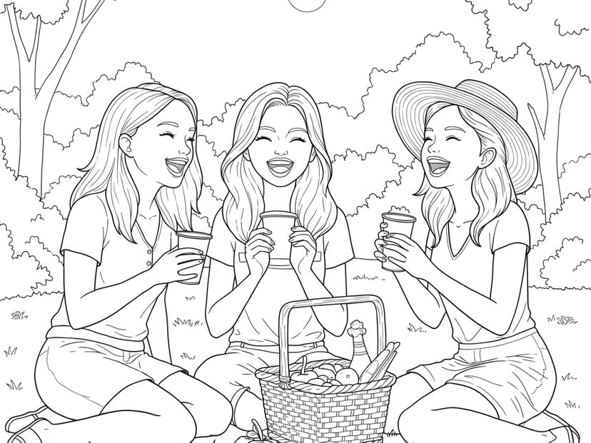 Free Girlfriend's day Coloring Pages – free printable coloring page
