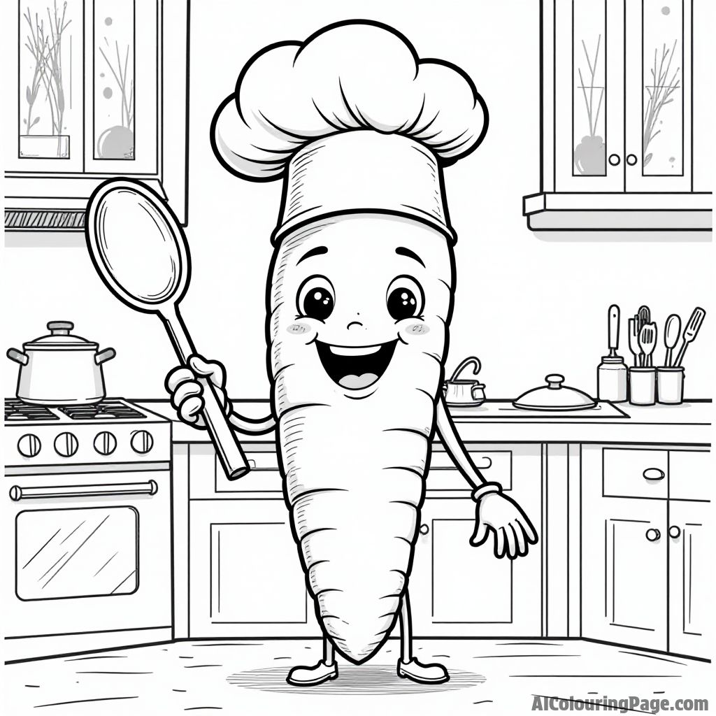 Free Carrot Coloring Pages – free printable food and culinary art coloring pages