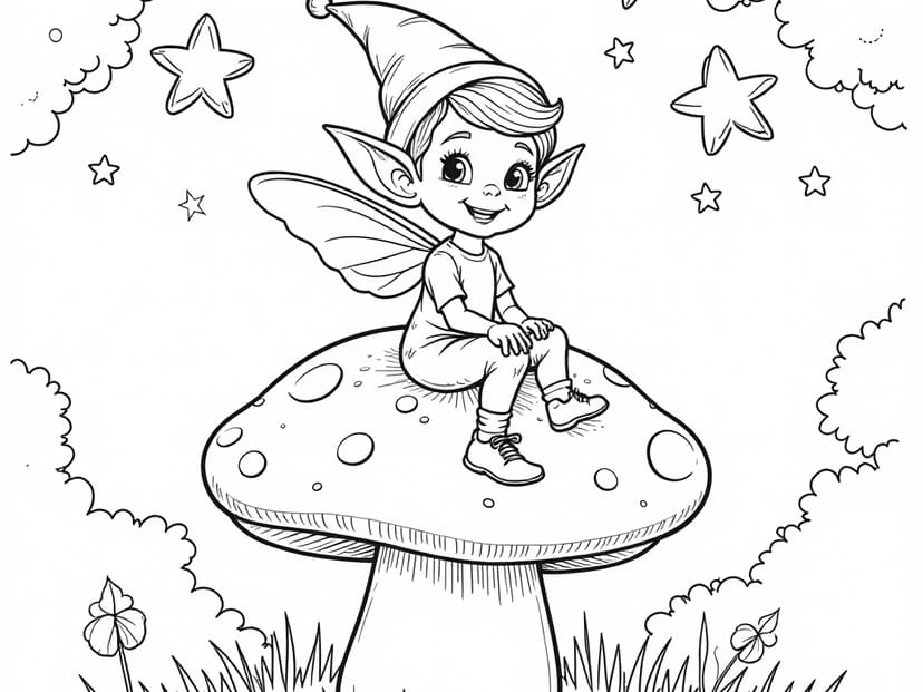 Free Elf Coloring Pages – free printable coloring page