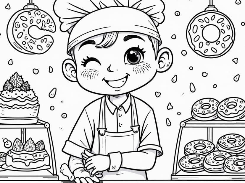 Free Donut Coloring Pages – free printable coloring page