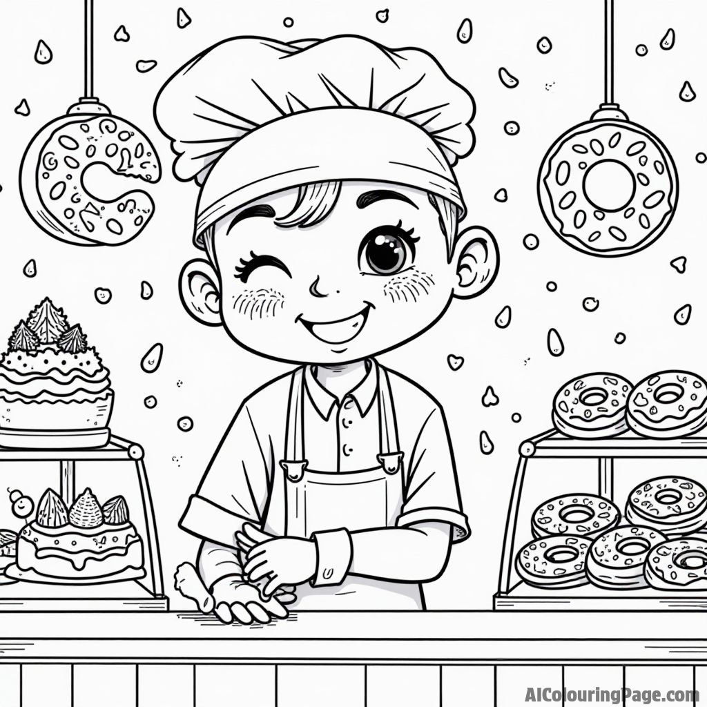 Free Donut Coloring Pages – free printable food and culinary art coloring pages