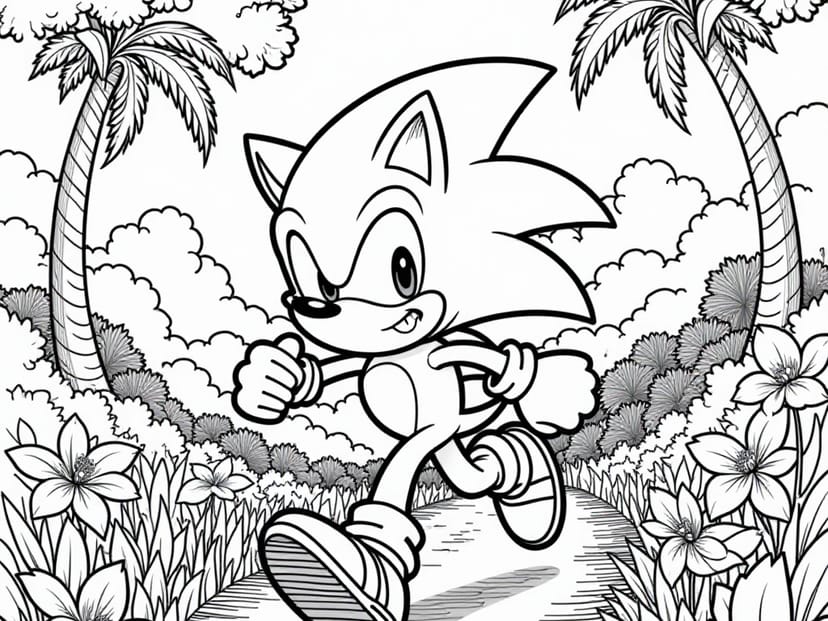 Free Sonic Coloring Pages – free printable coloring page