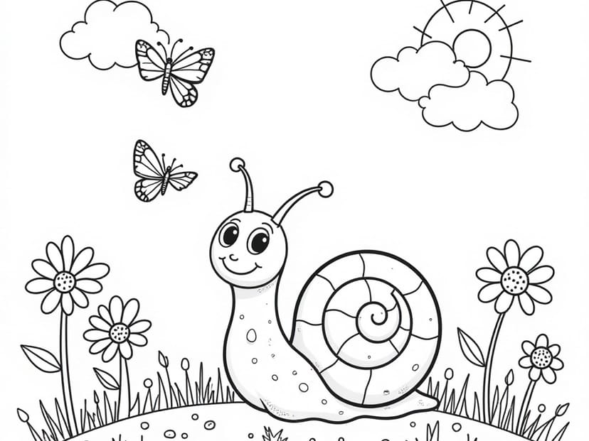 Free Snail Coloring Pages – free printable coloring page