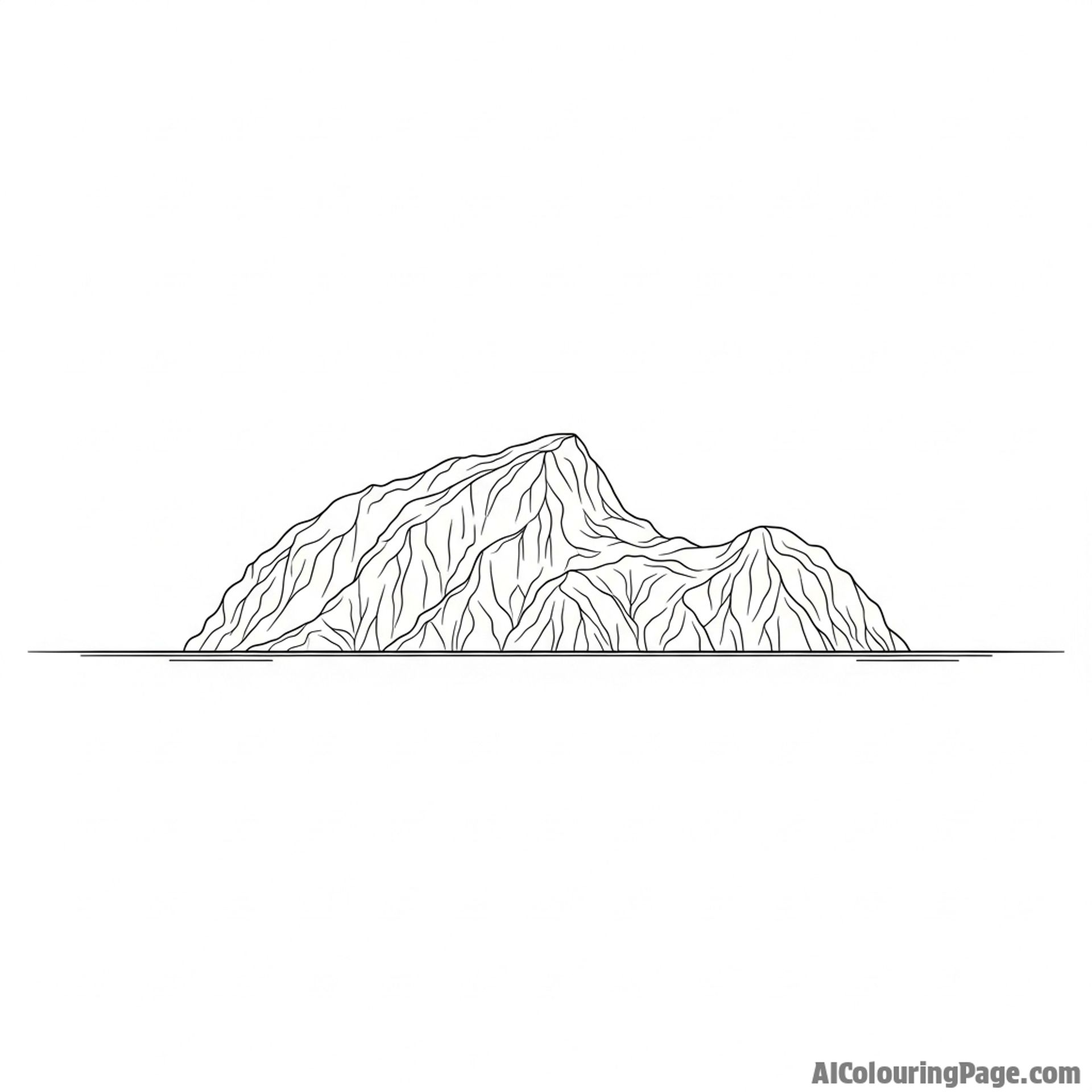 The silhouette of an island in the distance.