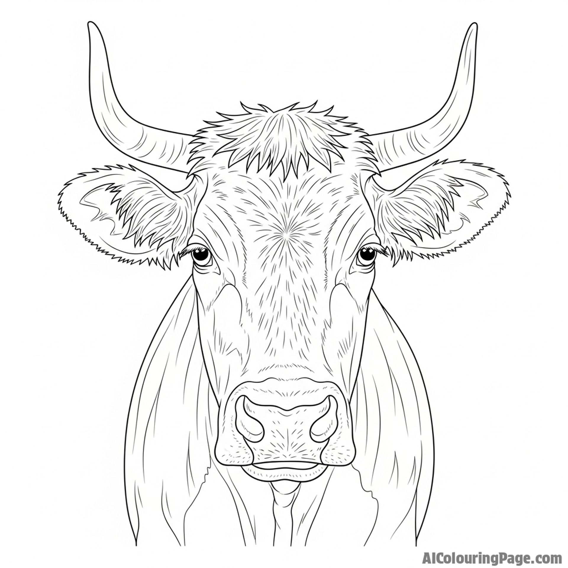 A defiant cow staring directly into the camera, full of untamed personality.
