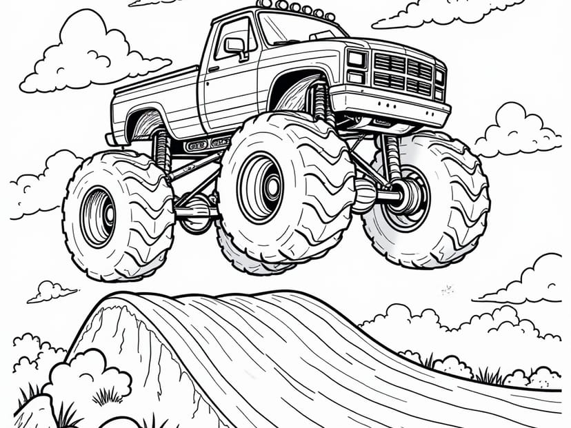 Free Monster Truck Coloring Pages – free printable coloring page