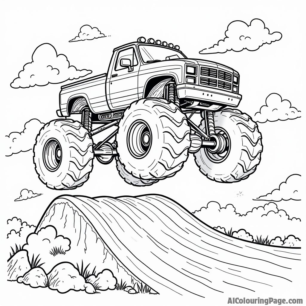 Free Monster Truck Coloring Pages – free printable sports and activities coloring pages