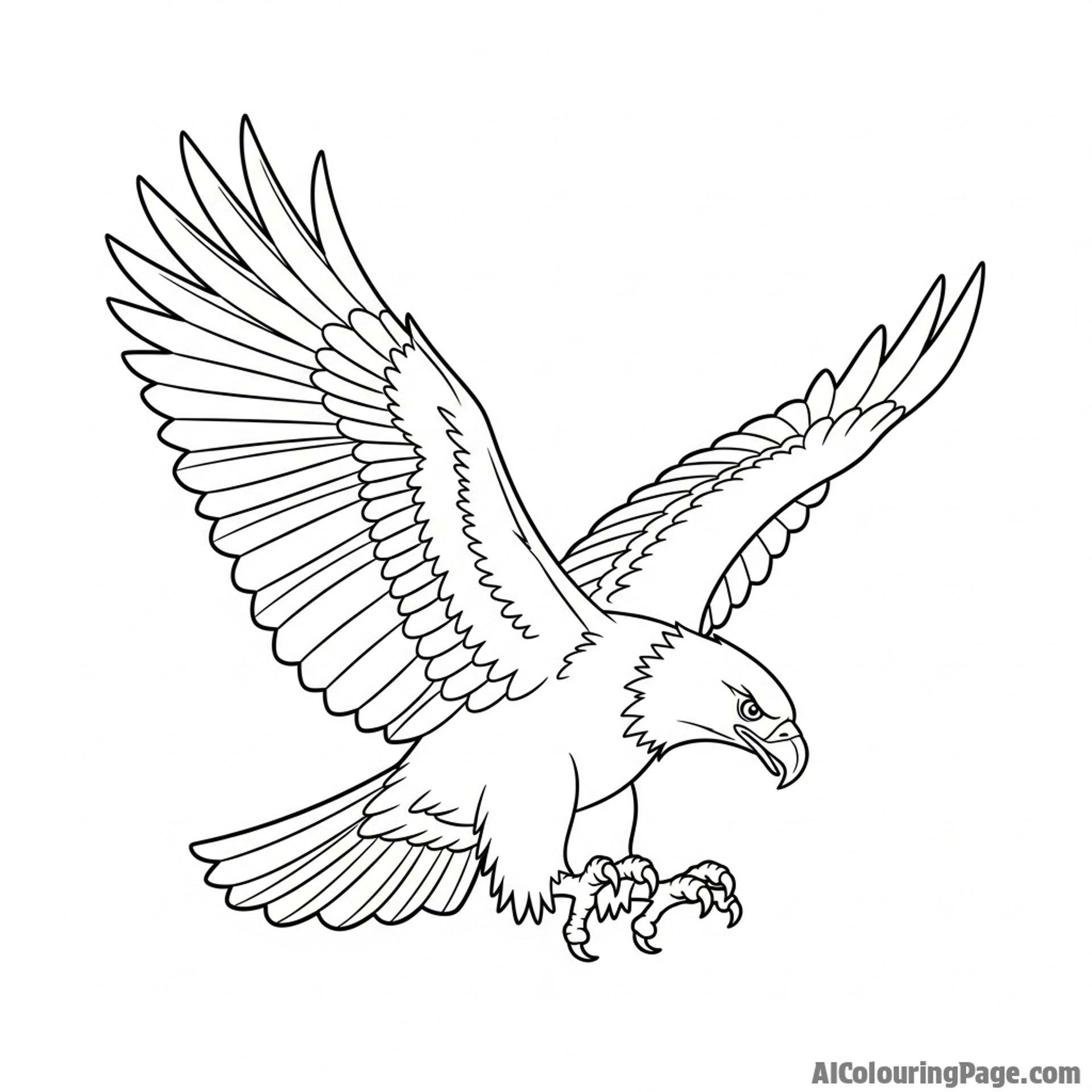 Eagle scouting for food.