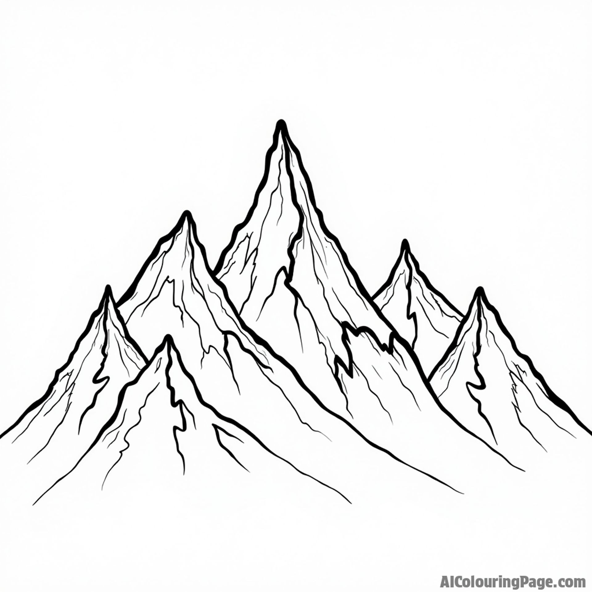 A series of mountain peaks resembling sharp teeth.