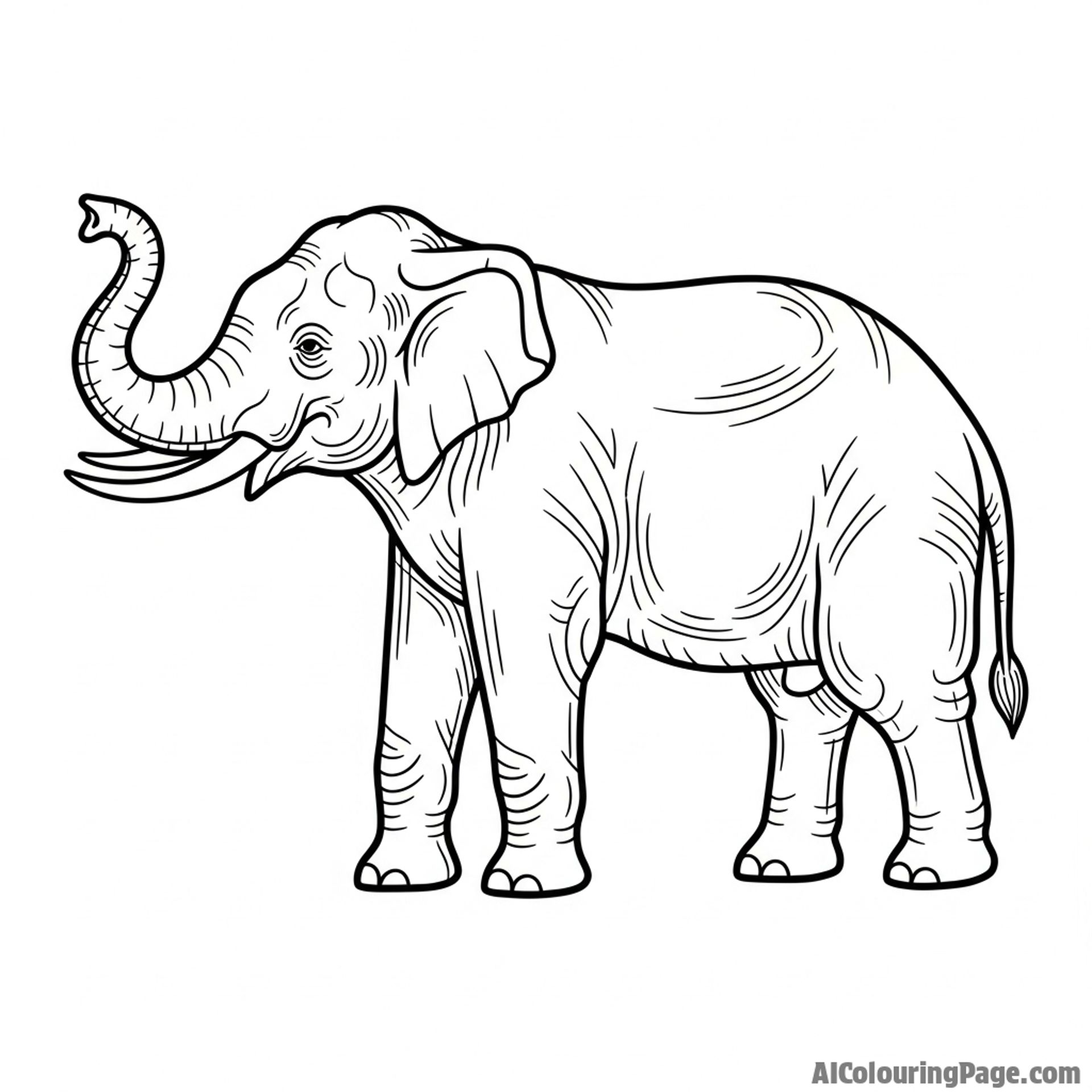 A detailed illustration of an elephant in the style of a medieval bestiary.