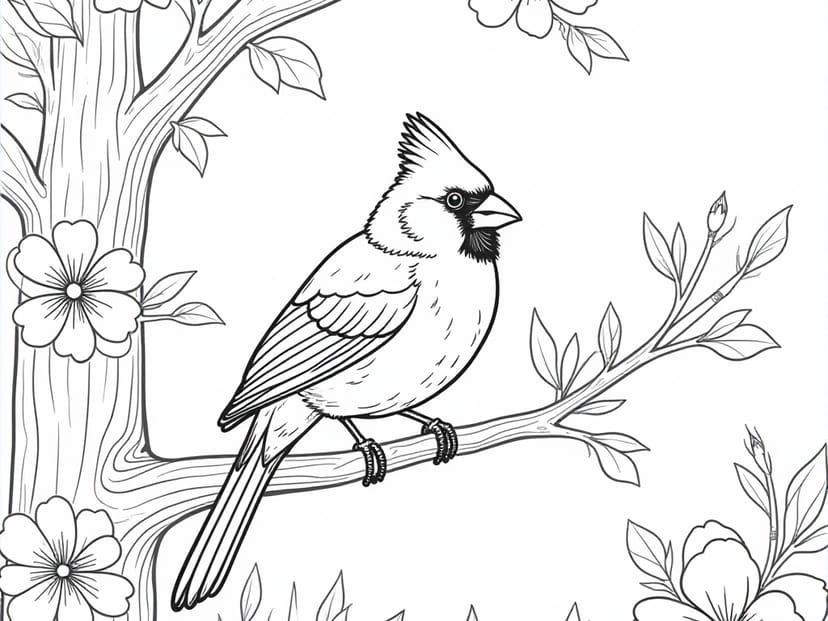 Free Cardinal Coloring Pages – free printable coloring page