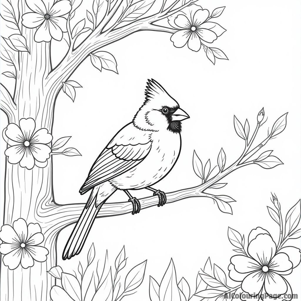 Free Cardinal Coloring Pages – free printable bird coloring pages