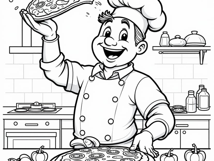 Free Pizza Coloring Pages – free printable coloring page