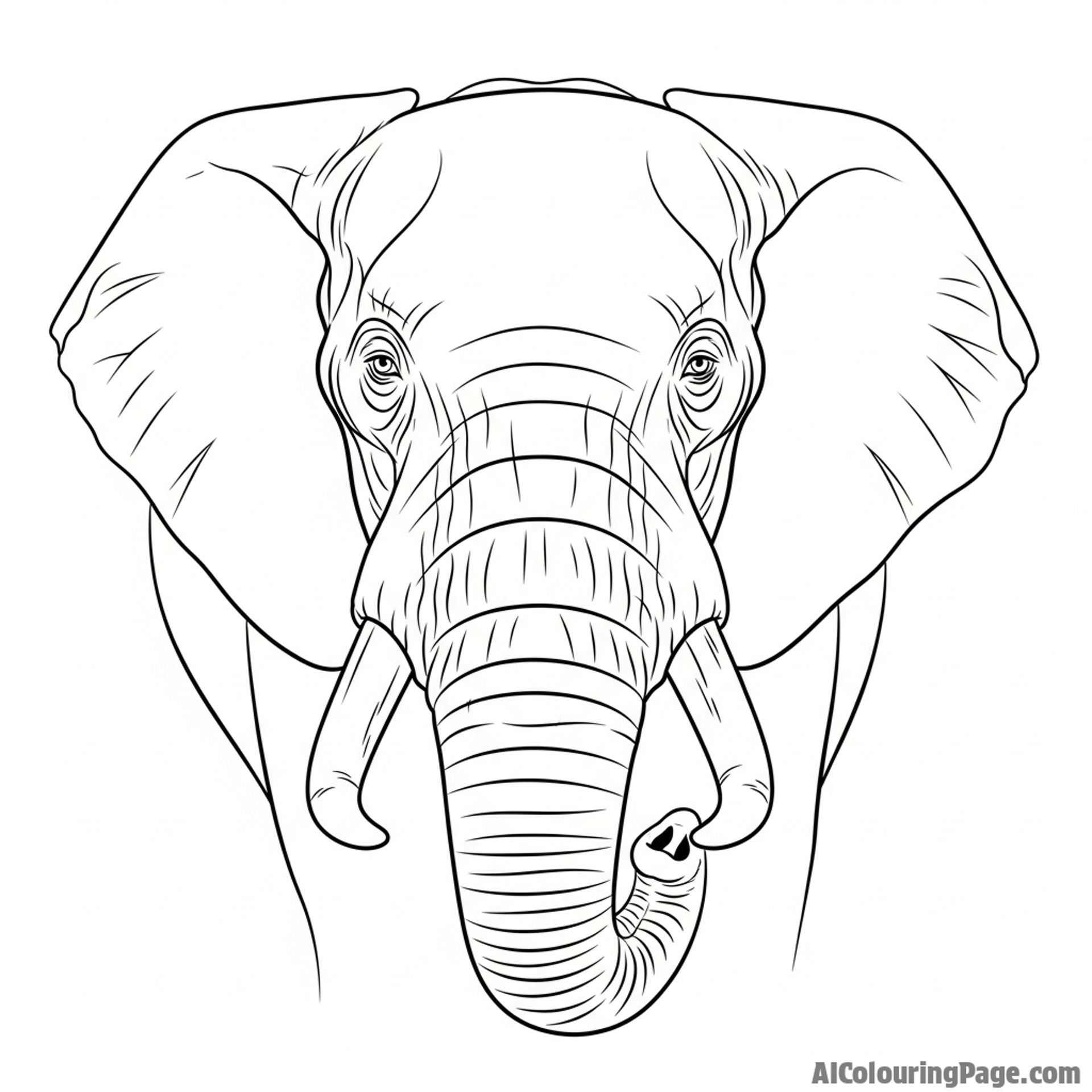 A wise old elephant with ancient, knowing eyes, macro shot