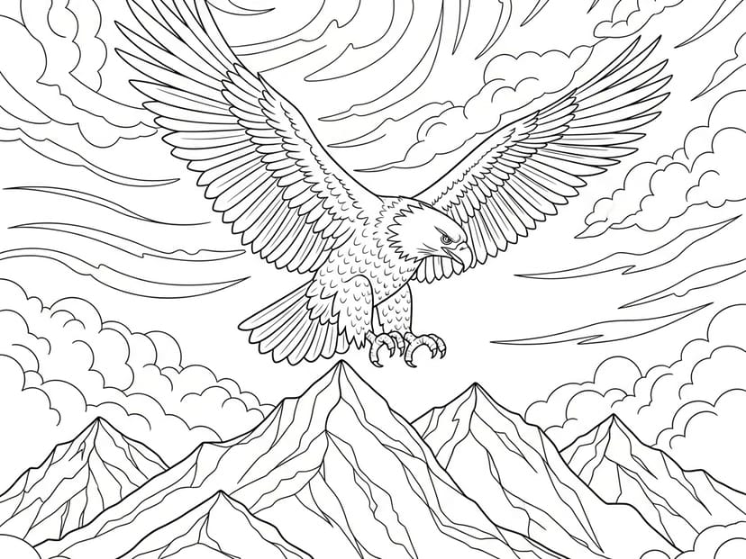 Free Eagle Coloring Pages – free printable coloring page