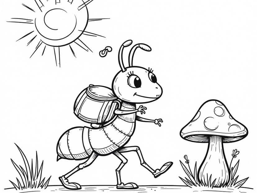Free Ant Coloring Pages – free printable coloring page