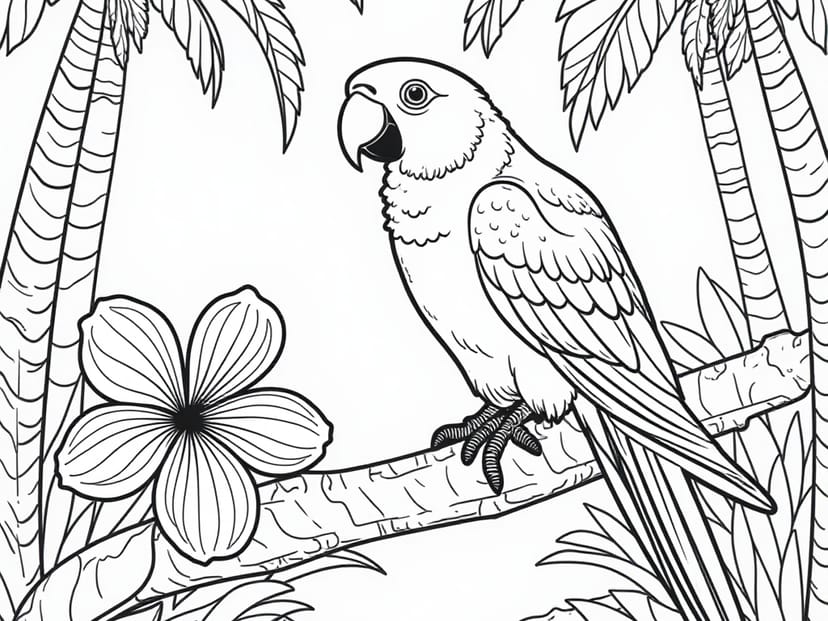 Free Parrot Coloring Pages – free printable coloring page