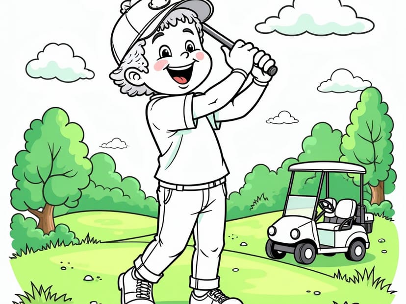 Free Golf Coloring Pages – free printable coloring page