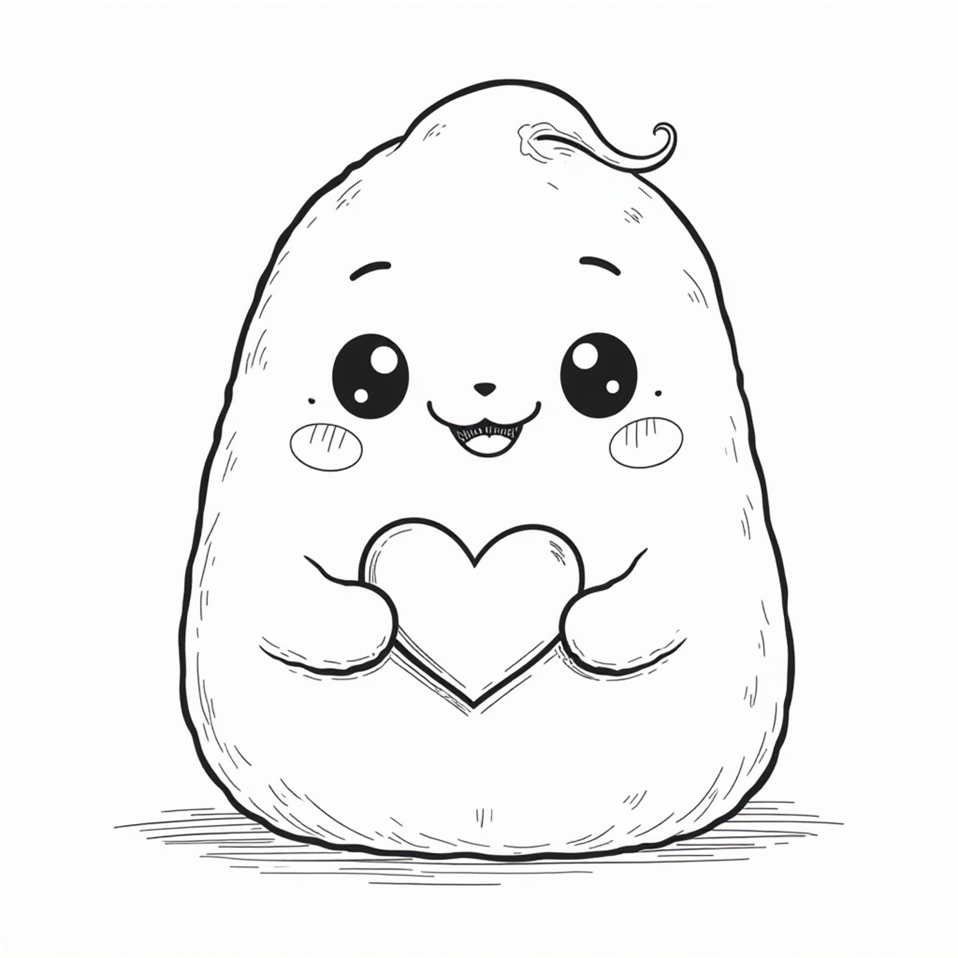 Cute squishmallow holding a heart