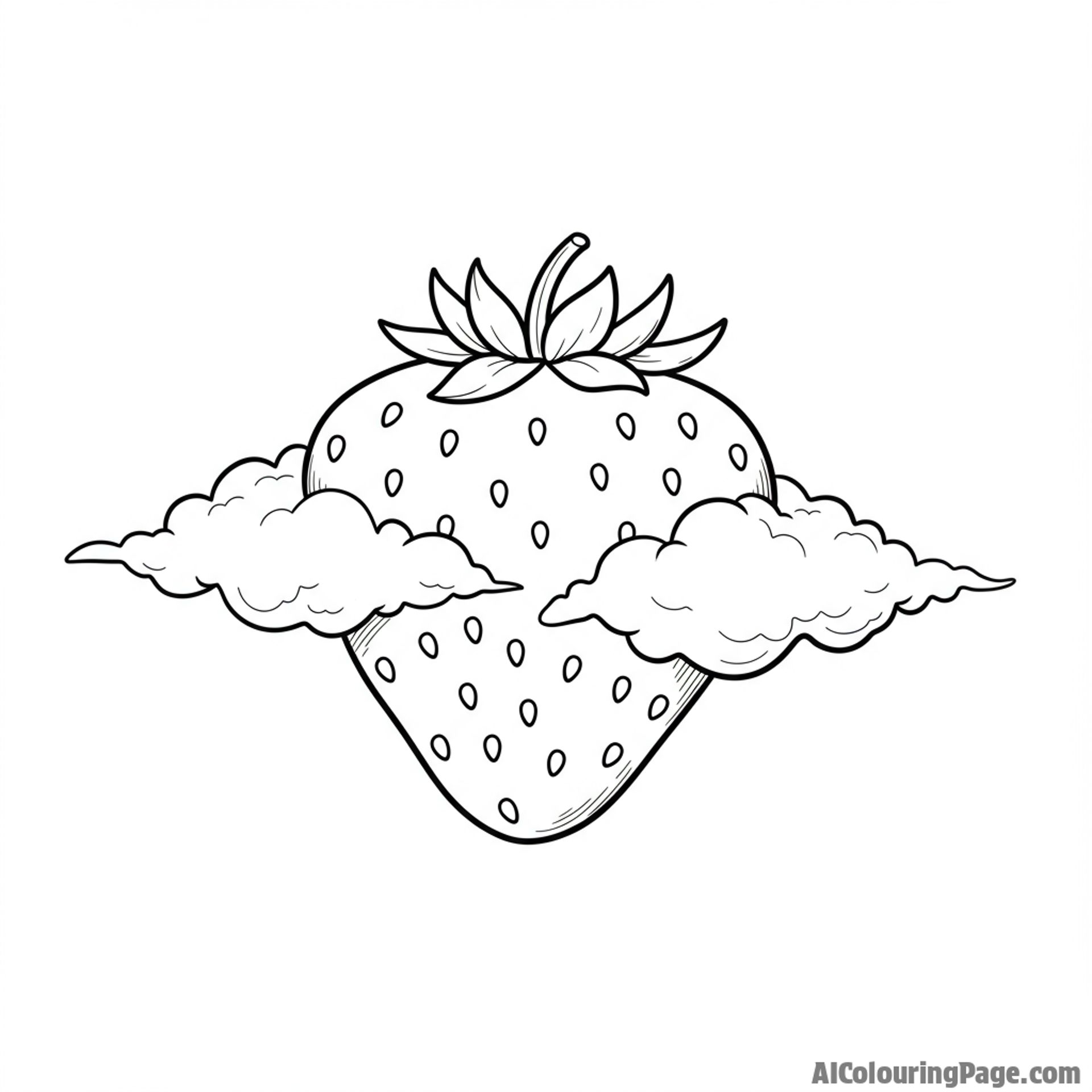 strawberry cloud floating in the sky
