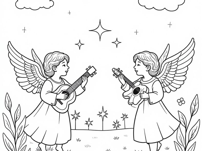 Free Angel Coloring Pages – free printable coloring page