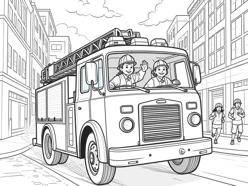 Free Fire Truck Coloring Pages – free printable coloring page