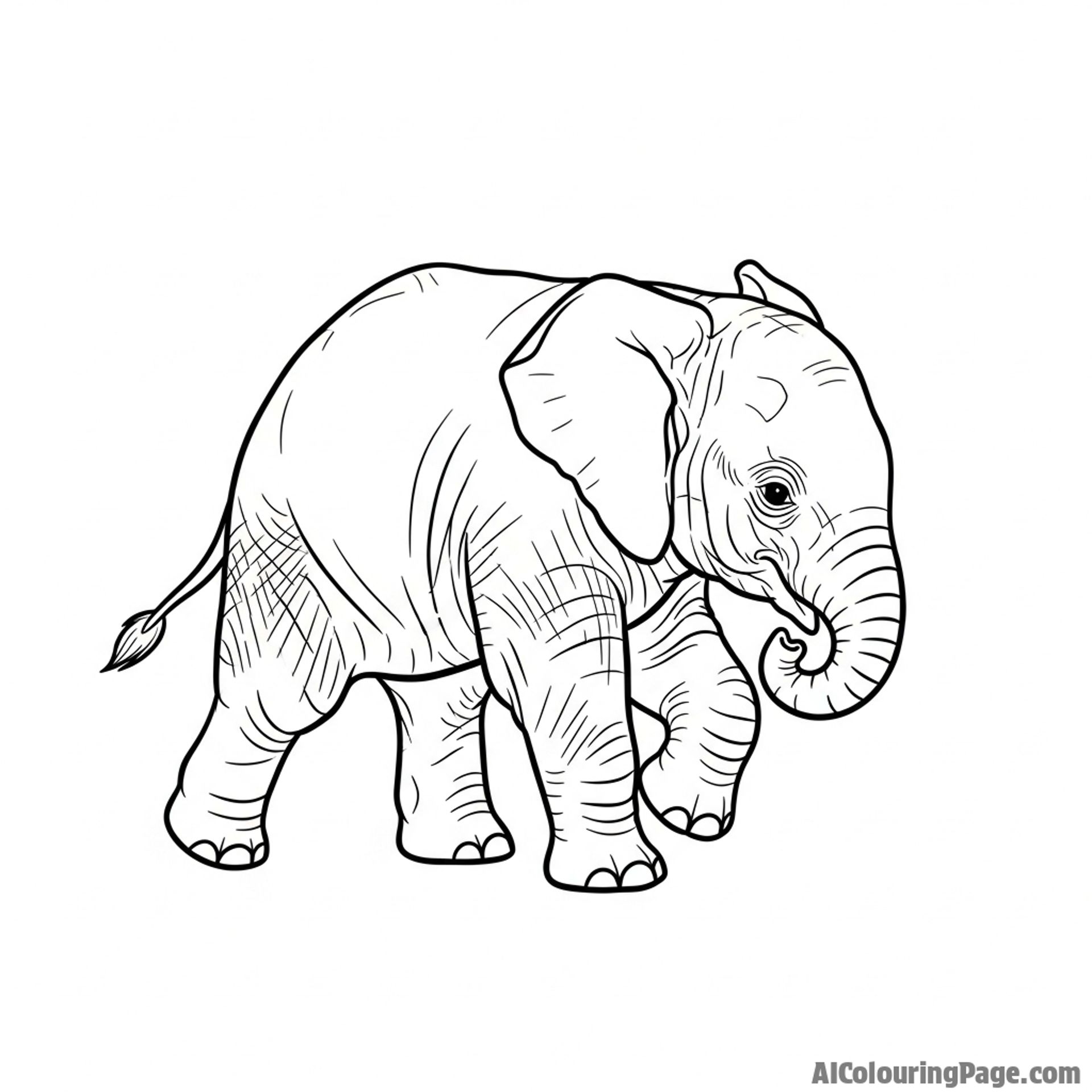 An elephant calf stumbling clumsily as it learns to walk.