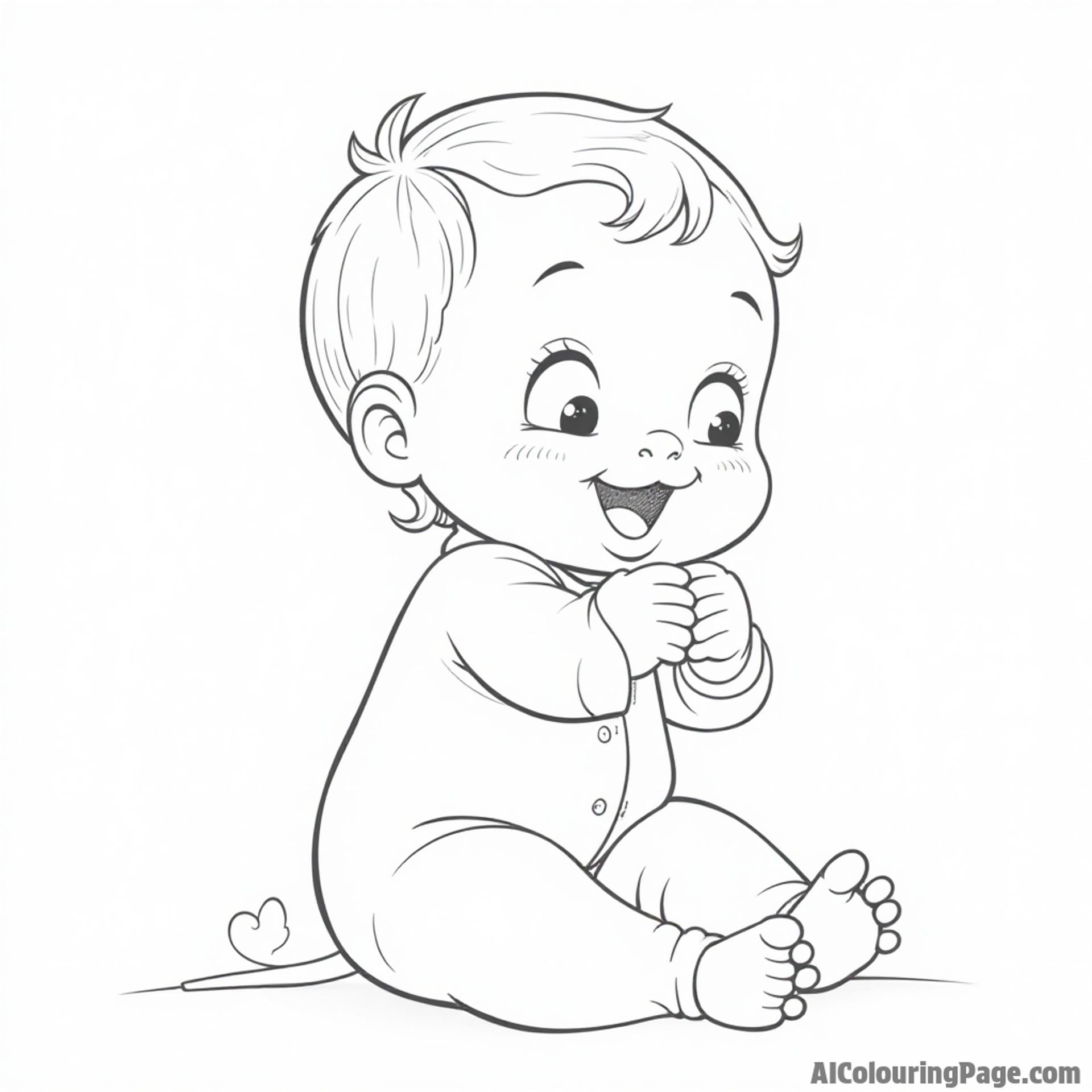 Baby playing peek-a-boo