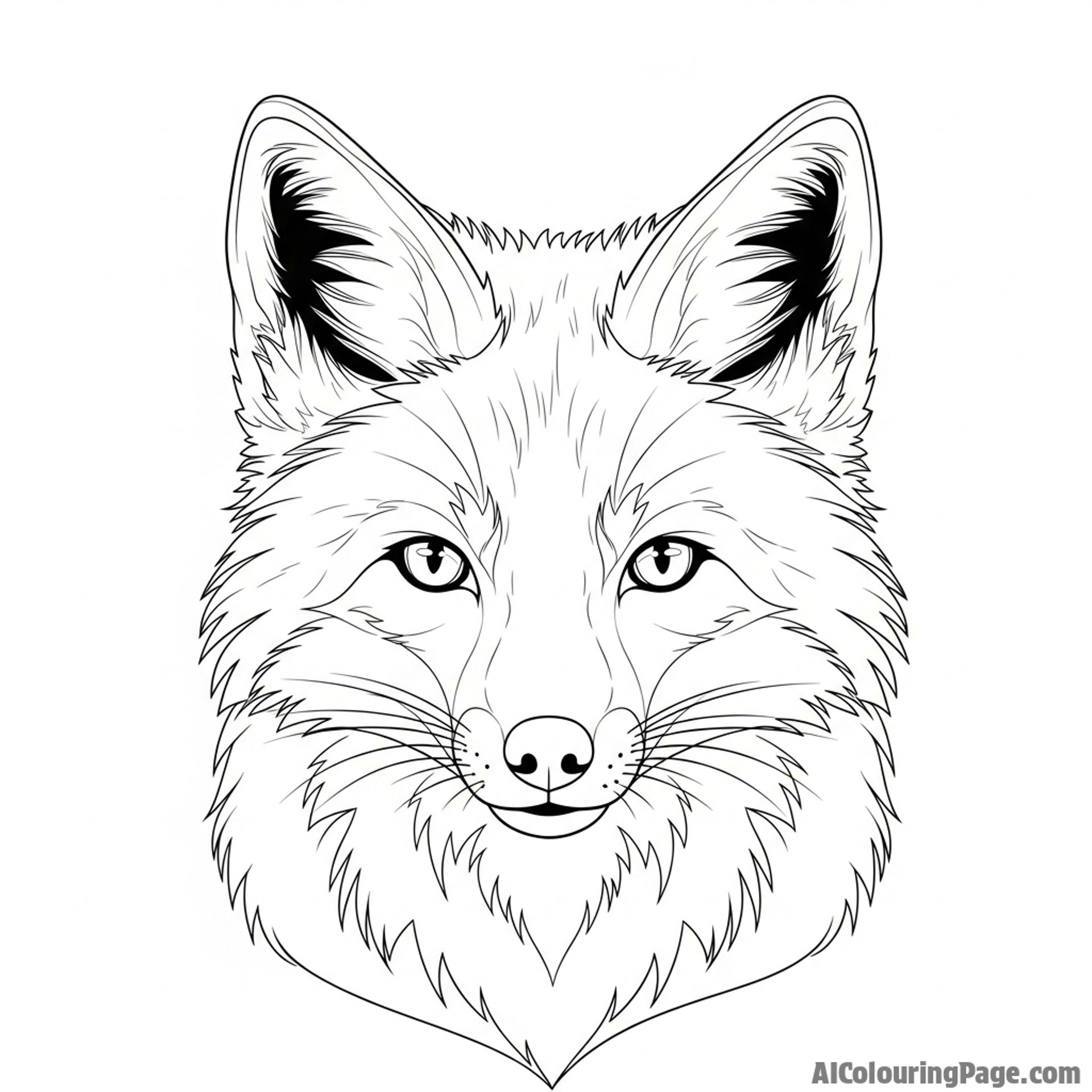 A close-up photorealistic portrait of a fox with sharp, intelligent eyes.
