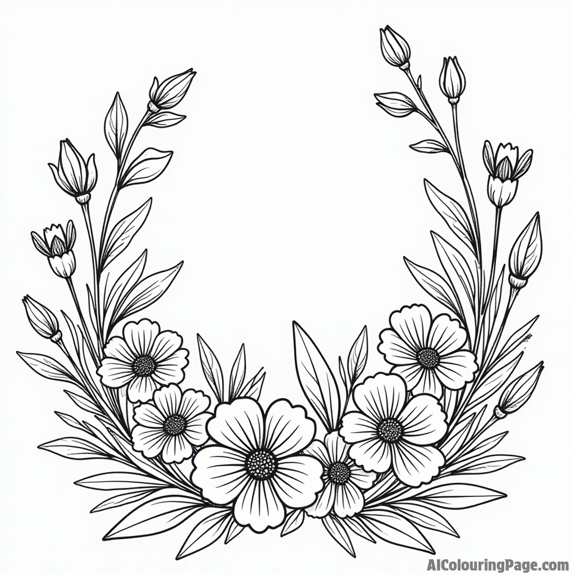A crown of wildflowers