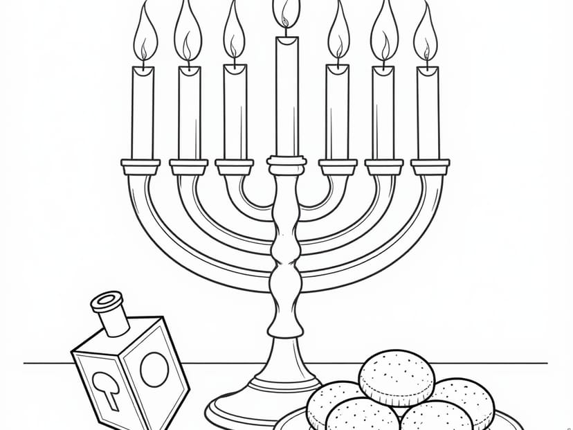 Free Hanukkah Coloring Pages – free printable coloring page