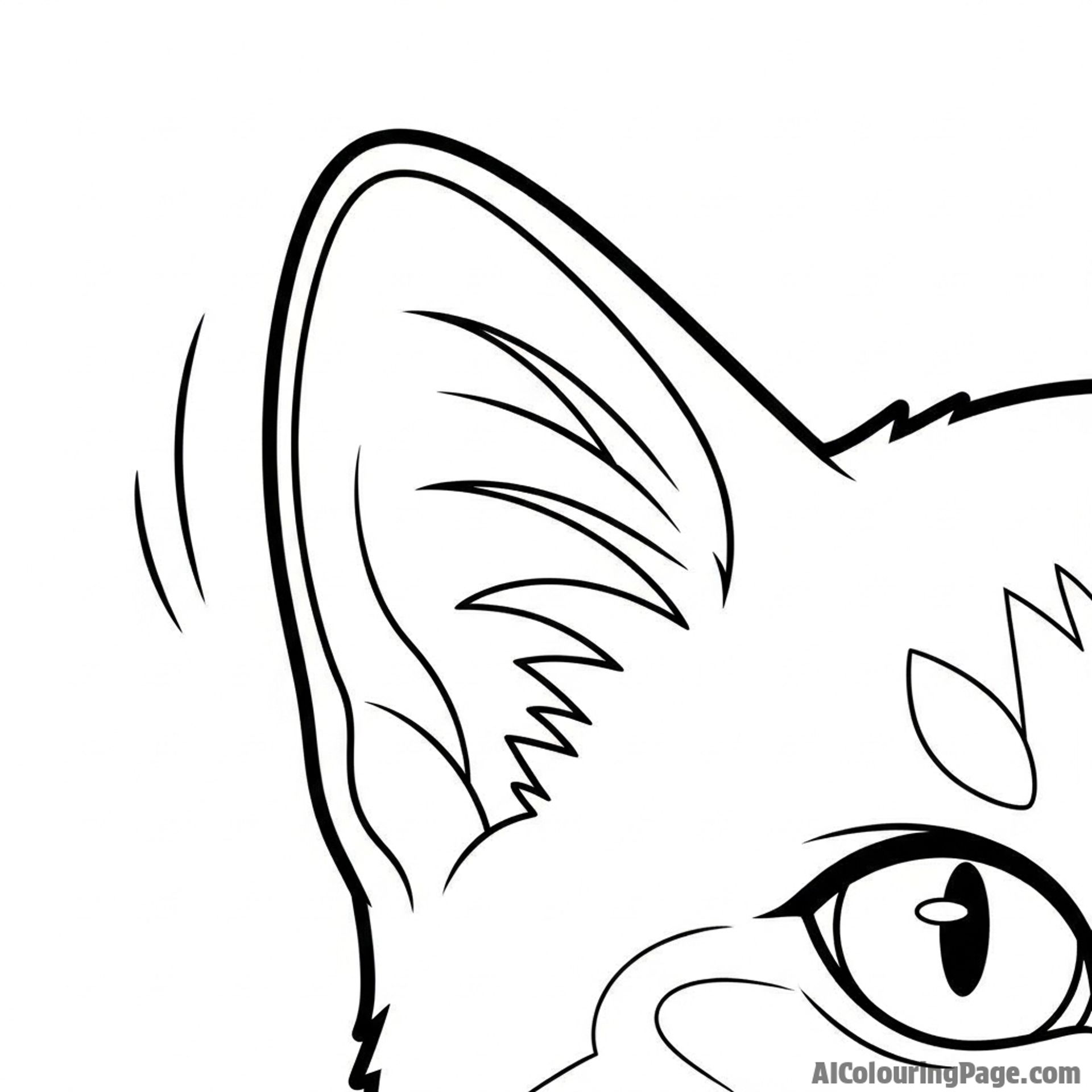 A close-up of a cat's twitching ear, listening intently.