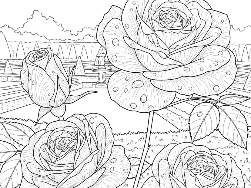 Free Floral Garden Coloring Pages – free printable coloring page