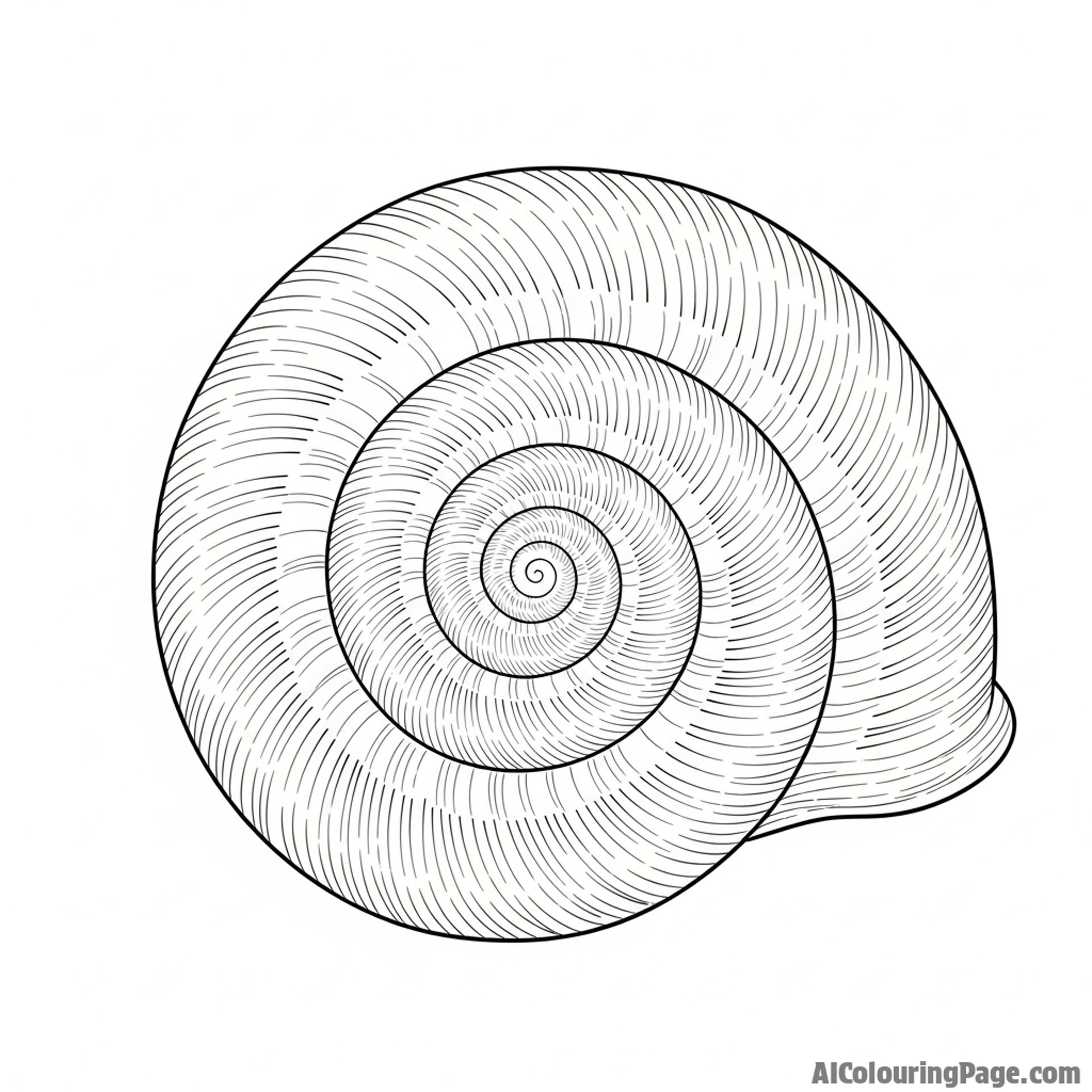 A macro photograph of a snail's shell, showing its perfect spiral pattern
