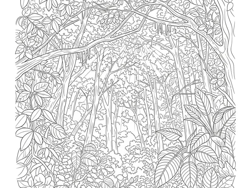 Free Rainforest  Coloring Pages – free printable coloring page