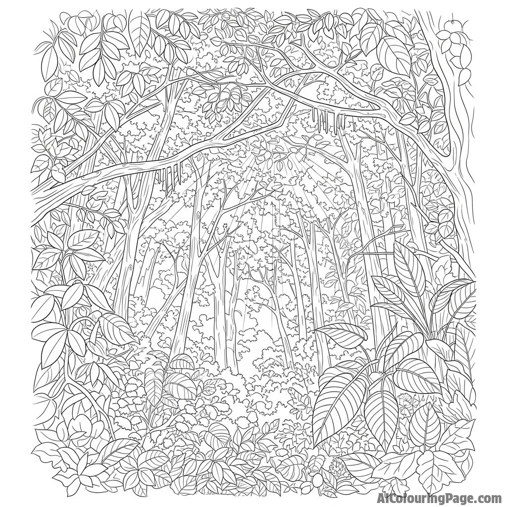 Free Rainforest  Coloring Pages – free printable nature and landscapes coloring pages