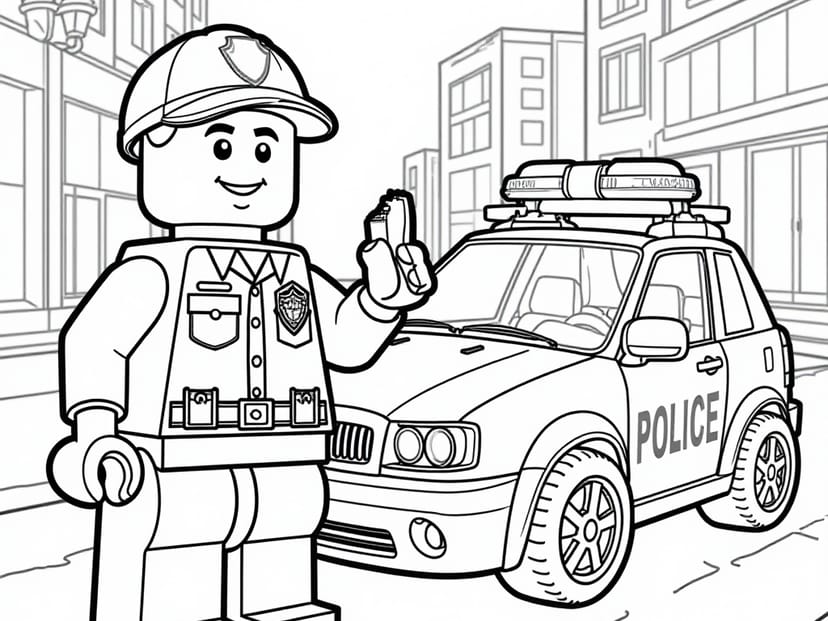 Free Lego Police Coloring Pages – free printable coloring page