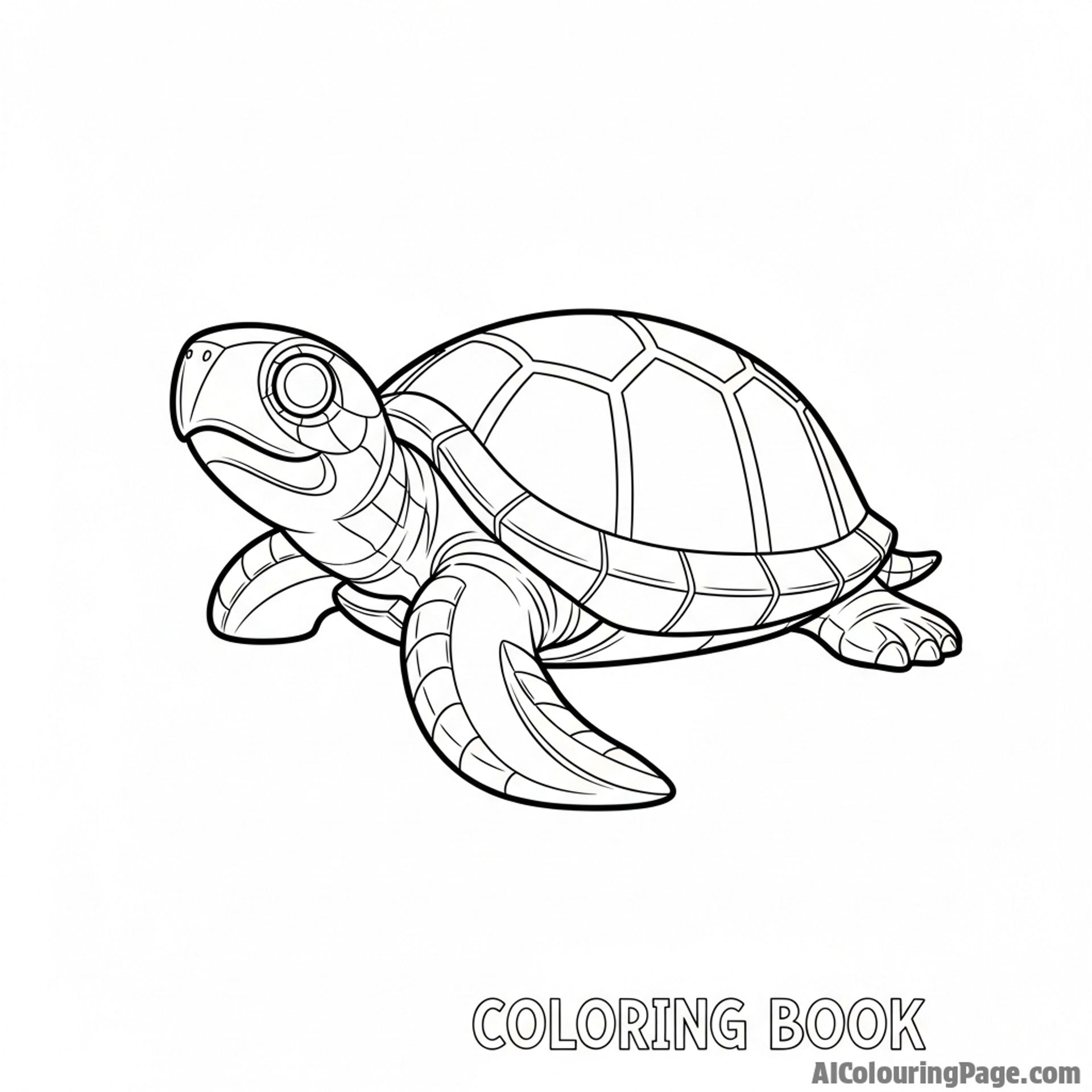 An Art Deco-style sculpture of a streamlined, elegant turtle.
