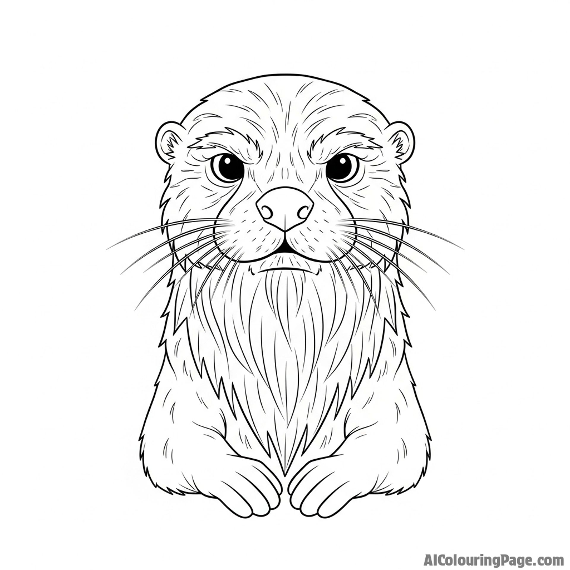 An otter with a remarkably wise and ancient facial expression.
