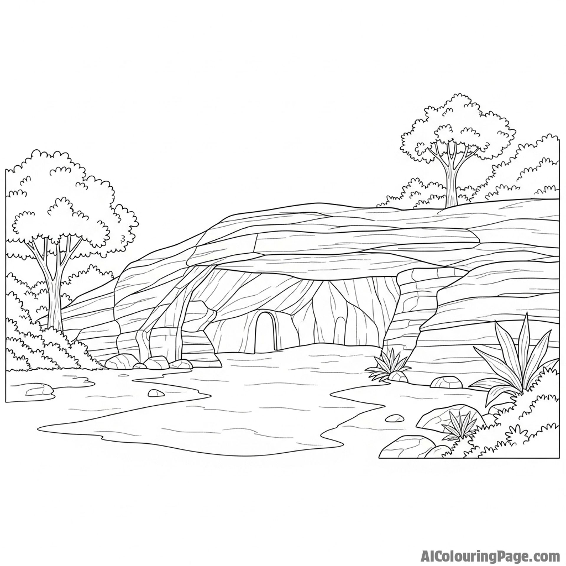 Rock shelter, shaded retreat, haven from the sun.