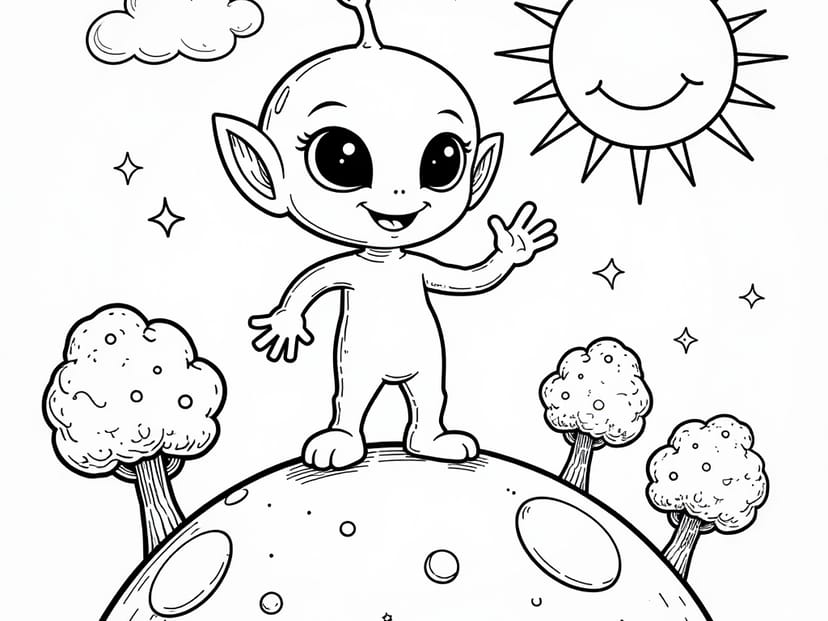 Free Planet Coloring Pages – free printable coloring page