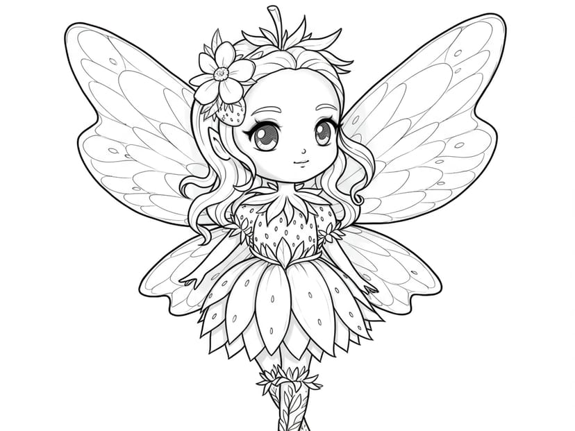 Free Kawaii Strawberry Coloring Pages – free printable coloring page