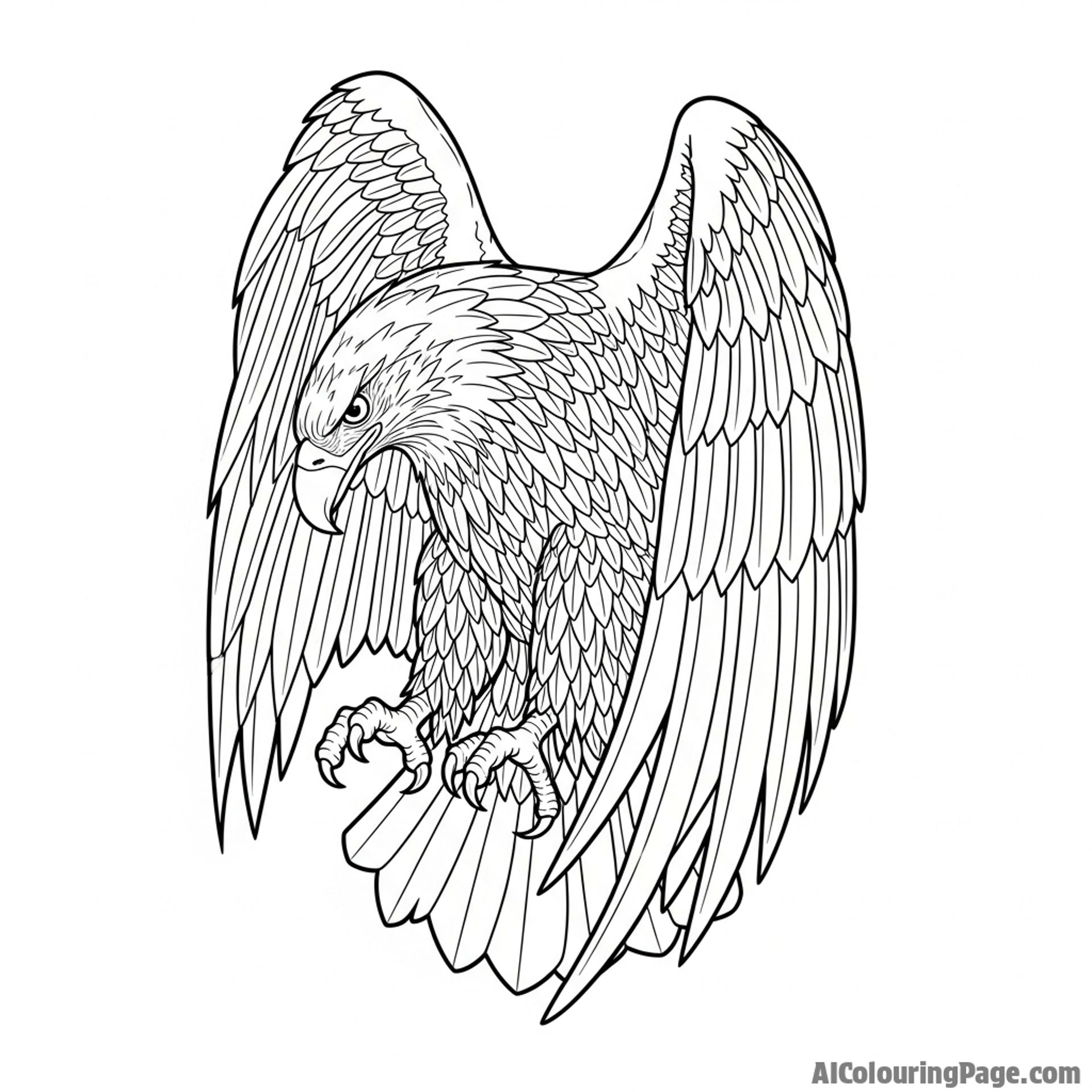 Eagle in an art deco style