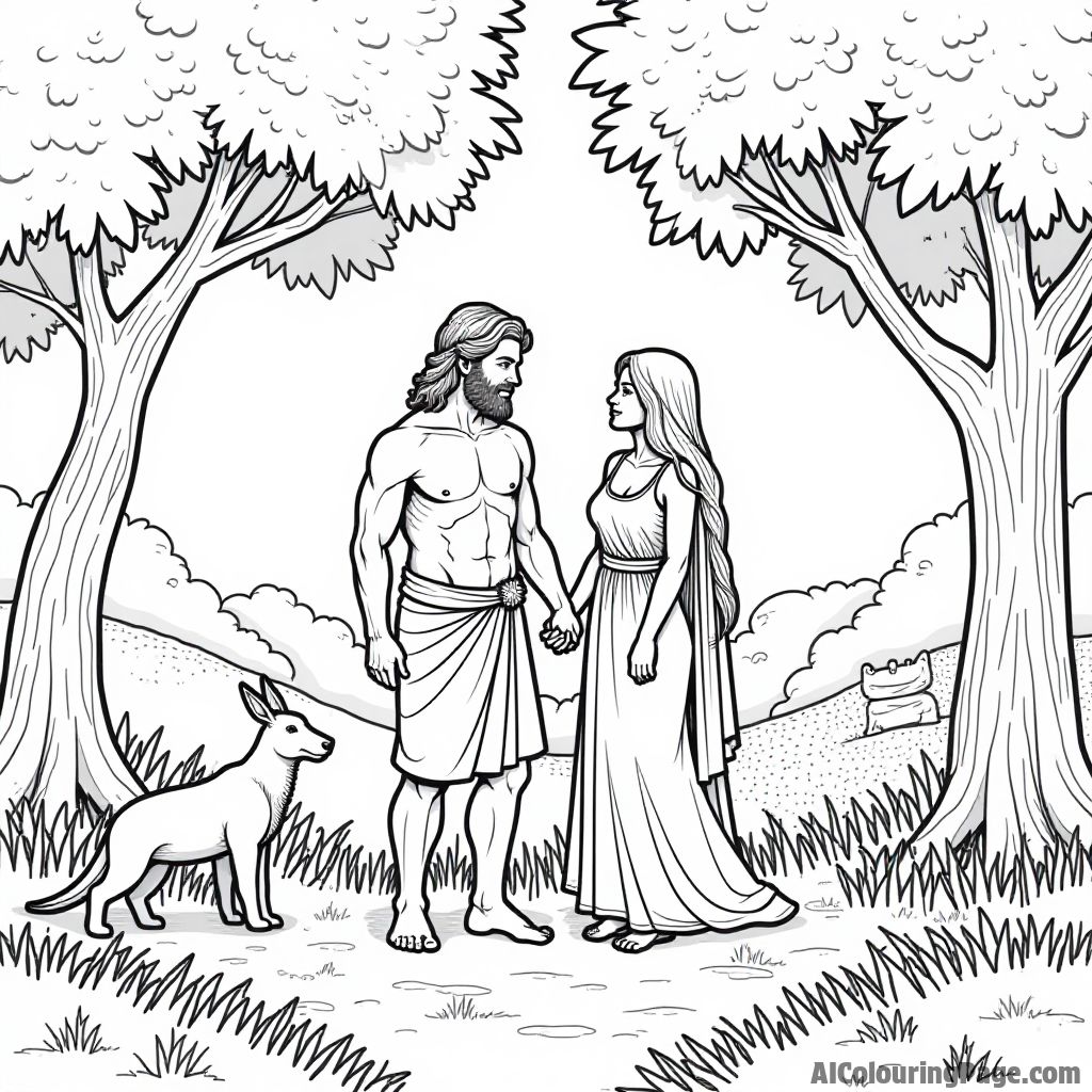 Free Adam-and-eve Coloring Pages – free printable bible and religious coloring pages