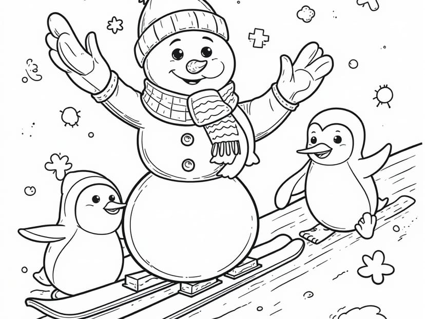 Free Skiing Coloring Pages – free printable coloring page