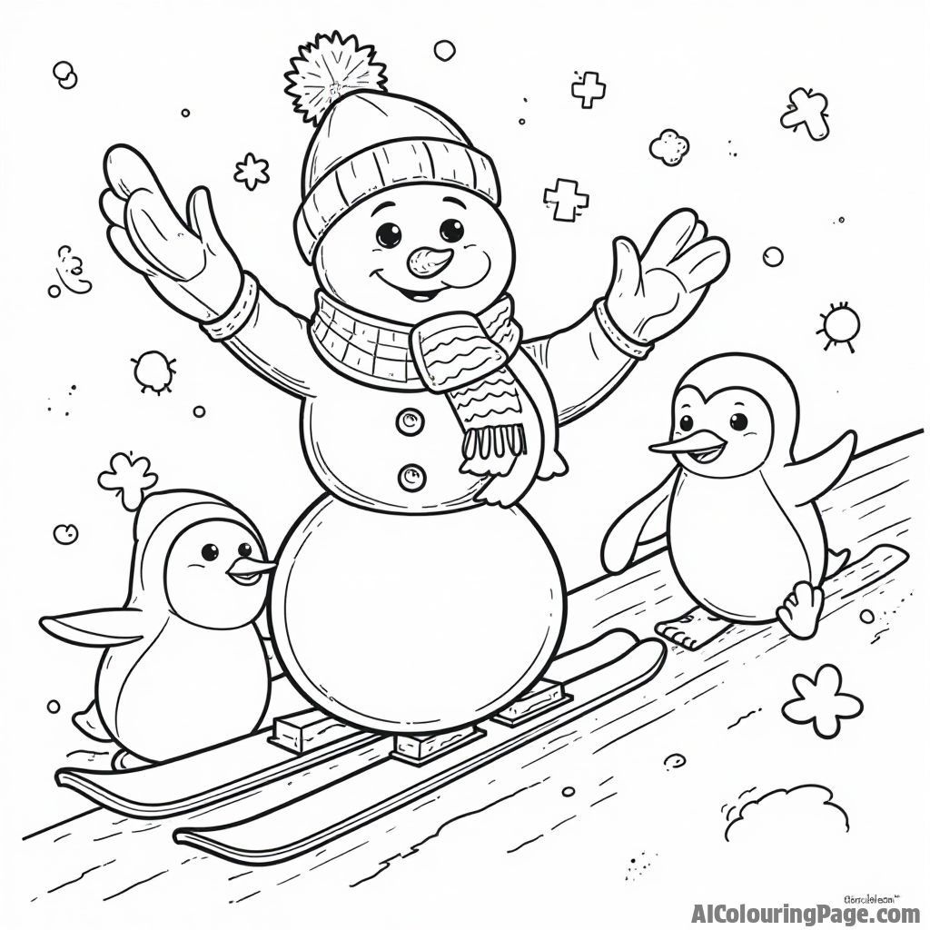 Free Skiing Coloring Pages – free printable sports and activities coloring pages