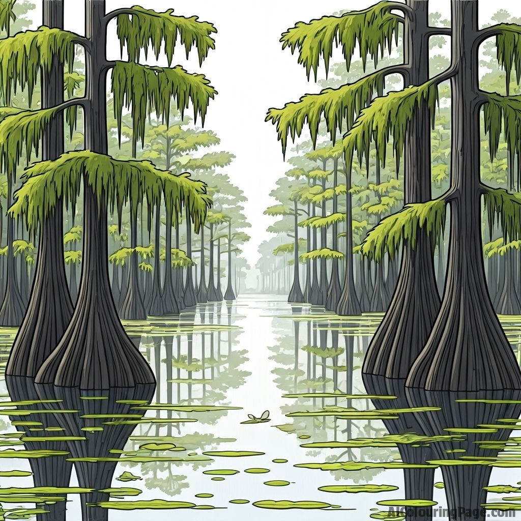 Free Forest Coloring Pages – free printable nature and landscapes coloring pages