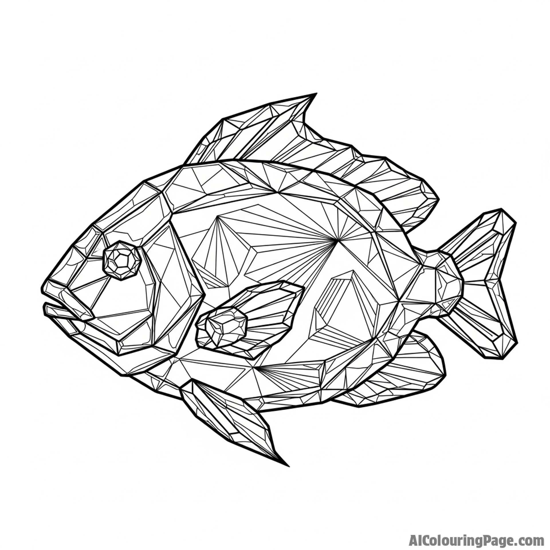 A fish made of crystal, refracting light into countless patterns.